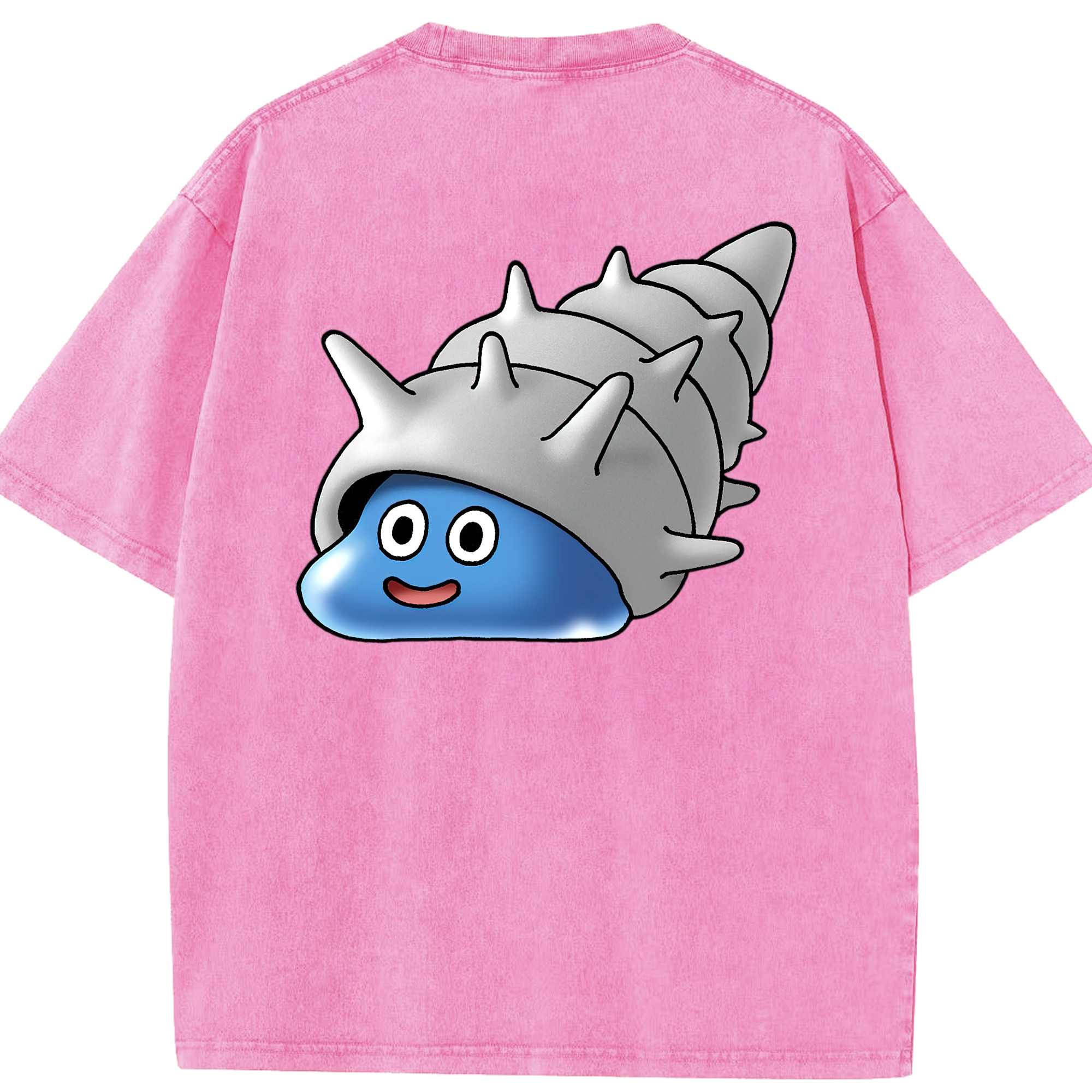 （画像用） ドラゴンクエスト Doragon Kuesuto Dragon Quest 綿100% ヴィンテージ風 半袖Tシャツ（背面プリント）